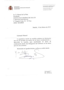 Reconocimientos a Manuel de la Peña - Instituto Europeo de Salud y Bienestar Social