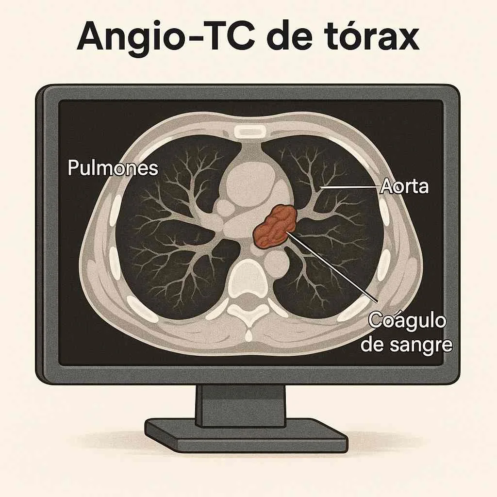 Imagen sobre Prueba Angio-TC de Tórax