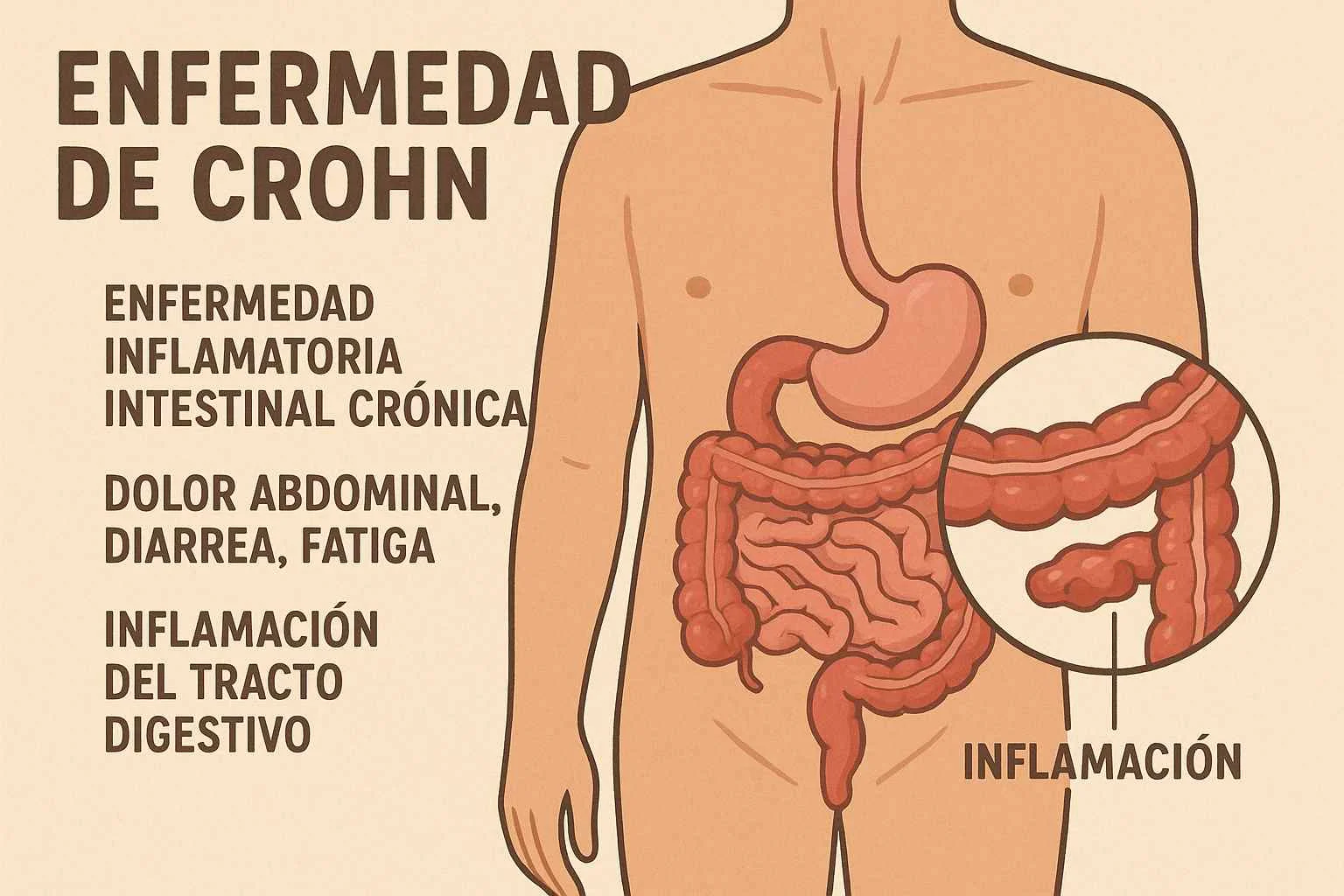 Imagen Explicativa sobre la enfermedad de crohn